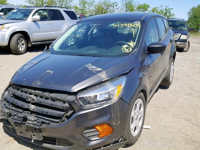 1FMCU0F7XHUD05432 - 2017 FORD ESCAPE S GRAY photo 2