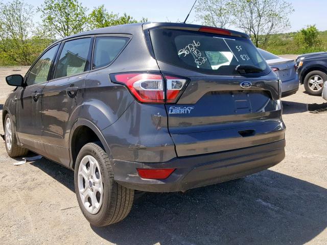 1FMCU0F7XHUD05432 - 2017 FORD ESCAPE S GRAY photo 3