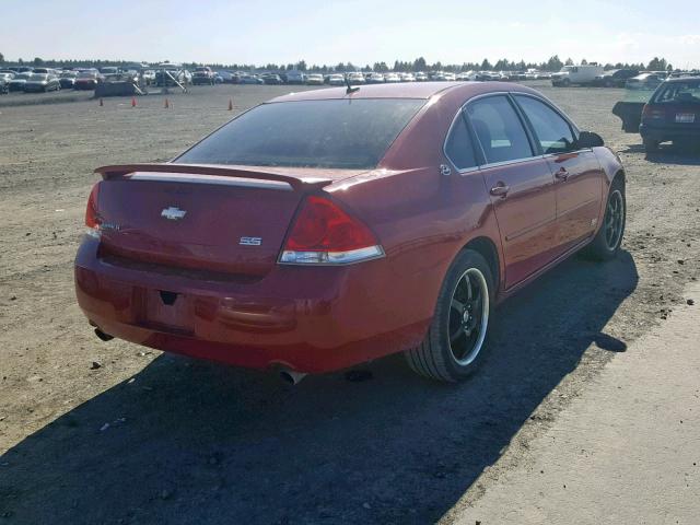 2G1WD58C589135530 - 2008 CHEVROLET IMPALA SUP RED photo 4