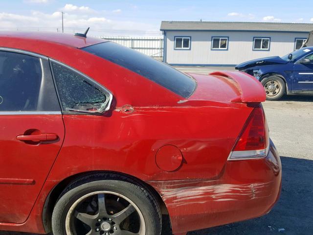 2G1WD58C589135530 - 2008 CHEVROLET IMPALA SUP RED photo 9