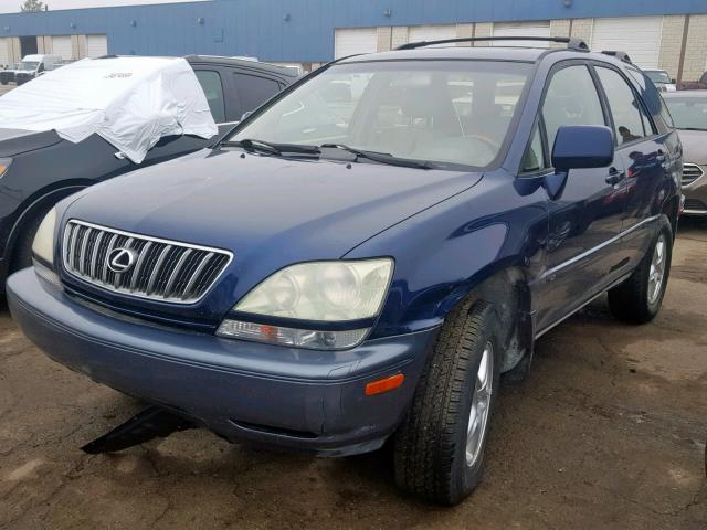 JTJHF10U110196250 - 2001 LEXUS RX 300 BLUE photo 2