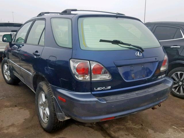 JTJHF10U110196250 - 2001 LEXUS RX 300 BLUE photo 3