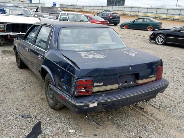 1G3AL54N1N6426671 - 1992 OLDSMOBILE CUTLASS CI BLUE photo 3