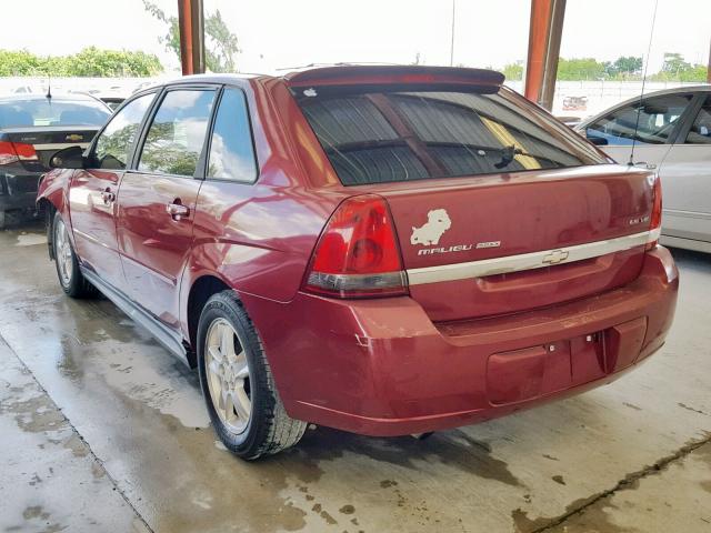 1G1ZT628X5F281239 - 2005 CHEVROLET MALIBU MAX 勃艮第红 照片 3