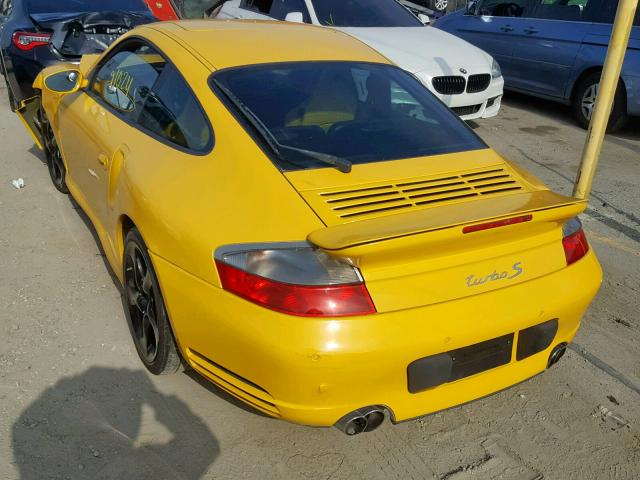 WP0AB29921S687838 - 2001 PORSCHE 911 TURBO YELLOW photo 3