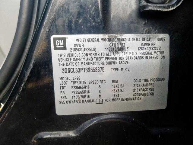 3GSCL33P18S553375 - 2008 SATURN VUE XE  photo 10