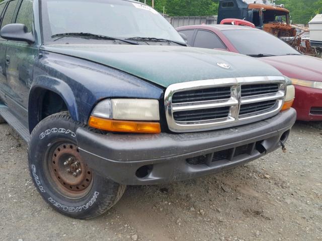 1B4HS48N32F190216 - 2002 DODGE DURANGO SL GREEN photo 9