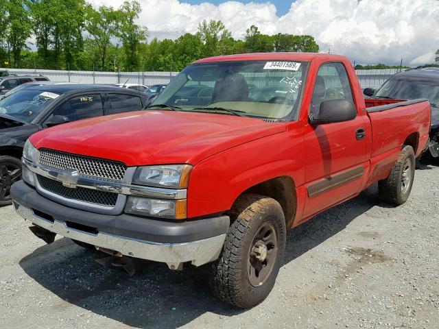 1GCEK14X05Z182329 - 2005 CHEVROLET SILVERADO RED photo 2