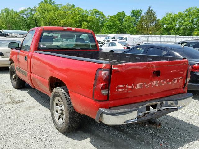 1GCEK14X05Z182329 - 2005 CHEVROLET SILVERADO RED photo 3