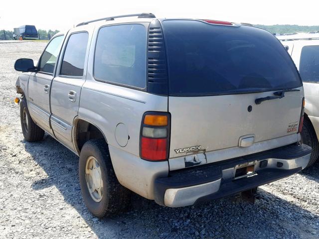 1GKEC13V55R186779 - 2005 GMC YUKON GRAY photo 3