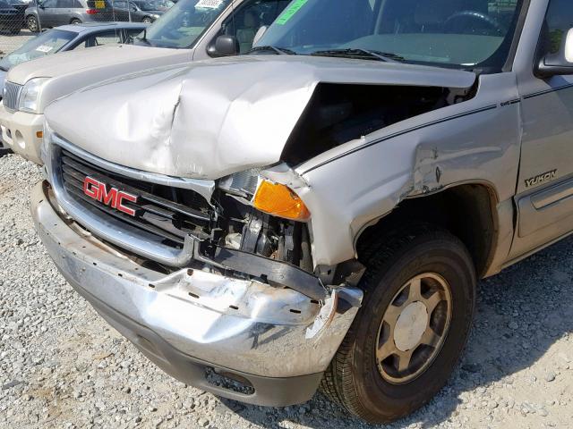 1GKEC13V55R186779 - 2005 GMC YUKON GRAY photo 9