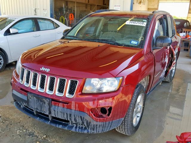 1C4NJCBA3ED818140 - 2014 JEEP COMPASS SP Марун фото 2
