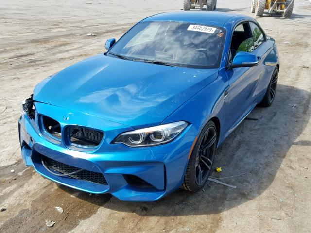 WBS1J5C53J7B61937 - 2018 BMW M2 BLUE photo 2