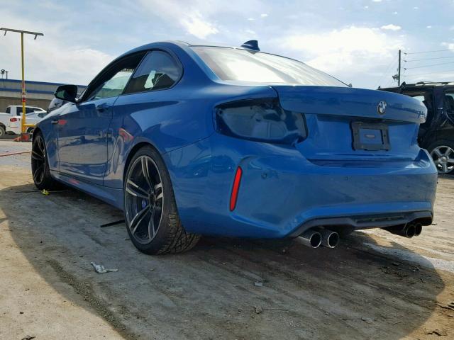 WBS1J5C53J7B61937 - 2018 BMW M2 Azul foto 3