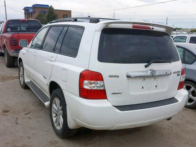 JTEEW21A860026082 - 2006 TOYOTA HIGHLANDER WHITE photo 3