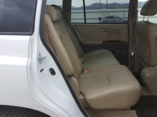 JTEEW21A860026082 - 2006 TOYOTA HIGHLANDER WHITE photo 6