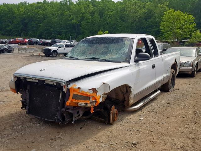 1B7GL22X0YS621153 - 2000 DODGE DAKOTA WHITE photo 2