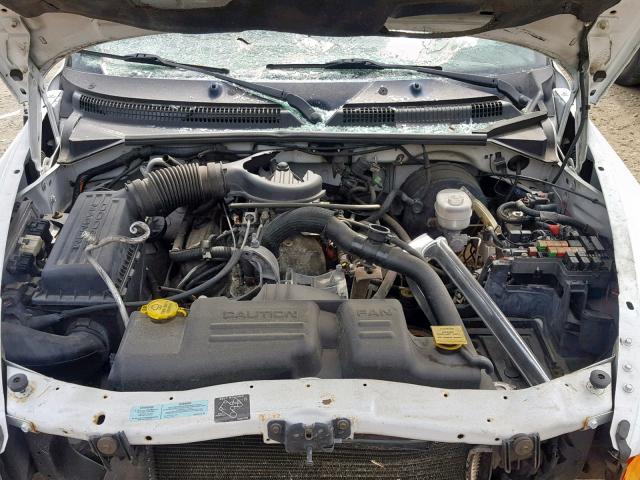 1B7GL22X0YS621153 - 2000 DODGE DAKOTA WHITE photo 7