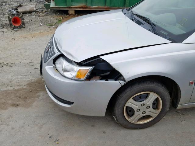 1G8AG52F25Z145956 - 2005 SATURN ION LEVEL SILVER photo 9