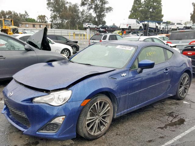 JF1ZNAA1XD1729537 - 2013 TOYOTA SCION FR-S BLUE photo 2