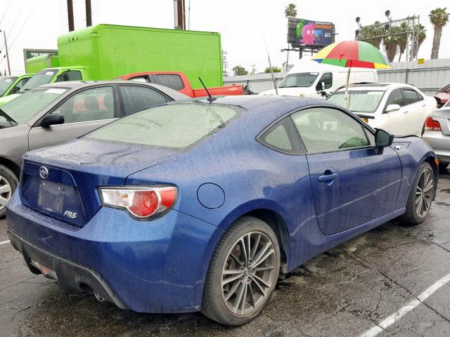 JF1ZNAA1XD1729537 - 2013 TOYOTA SCION FR-S BLUE photo 4