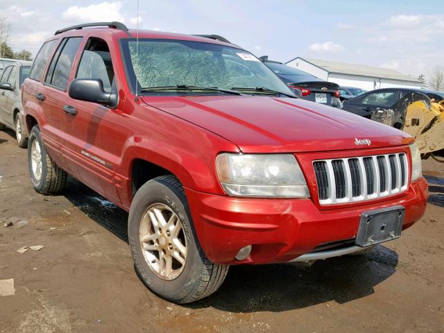 1J4GW48S54C269815 - 2004 JEEP GRAND CHER RED photo 1