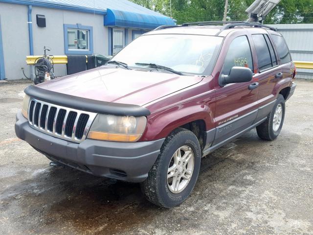 1J4GW48S62C116034 - 2002 JEEP GRAND CHER MAROON photo 2