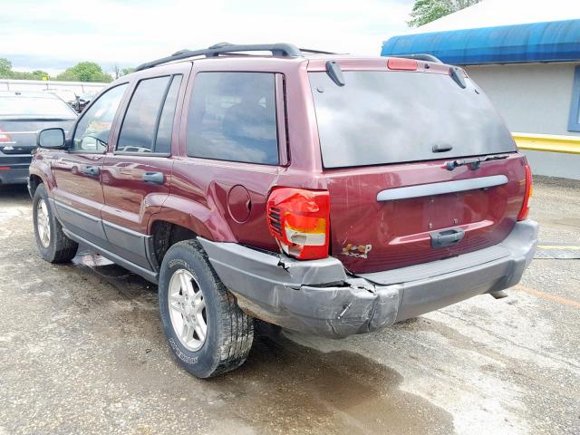 1J4GW48S62C116034 - 2002 JEEP GRAND CHER MAROON photo 3