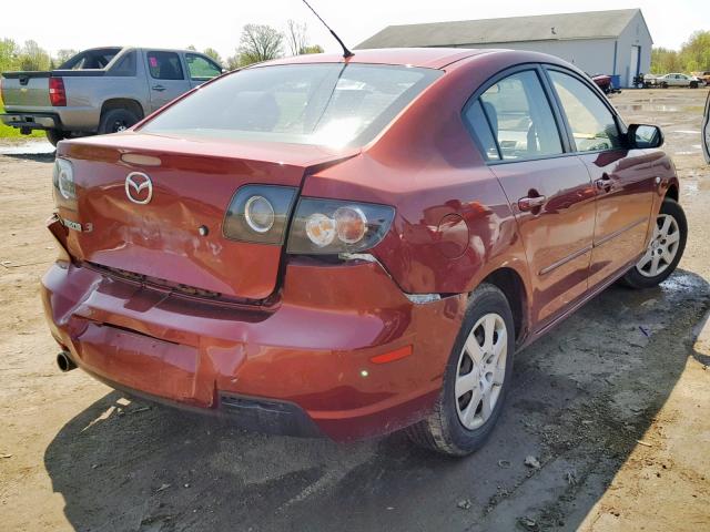 JM1BK32F681145572 - 2008 MAZDA 3 I RED photo 4