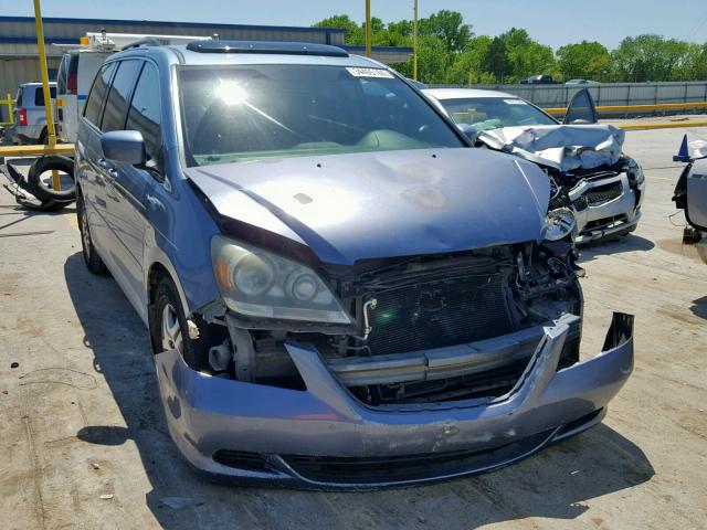 5FNRL38757B061339 - 2007 HONDA ODYSSEY EX BLUE photo 1