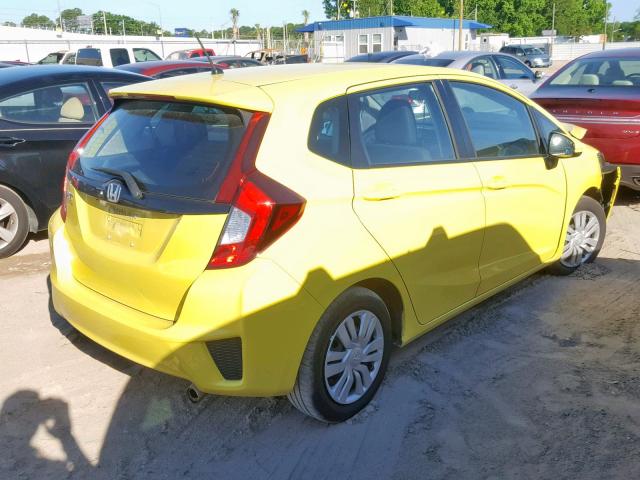 3HGGK5G57FM725657 - 2015 HONDA FIT LX YELLOW photo 4