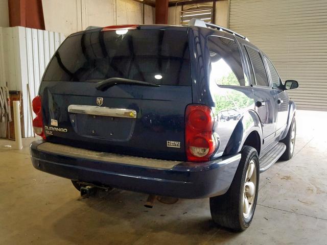 1D4HD48D84F137067 - 2004 DODGE DURANGO SL BLUE photo 4