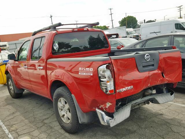 1N6AD07U76C416195 - 2006 NISSAN FRONTIER C RED photo 3