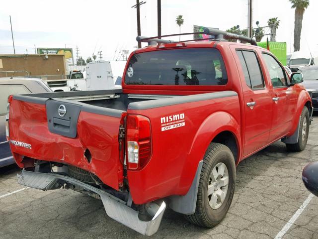 1N6AD07U76C416195 - 2006 NISSAN FRONTIER C RED photo 4