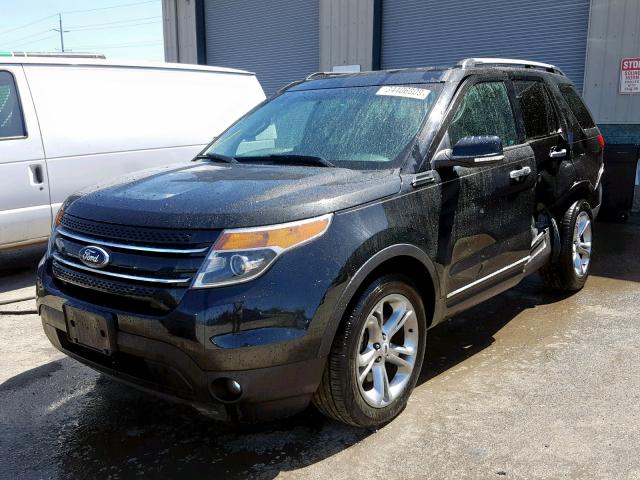 1FM5K8F88FGA03994 - 2015 FORD EXPLORER L BLACK photo 2