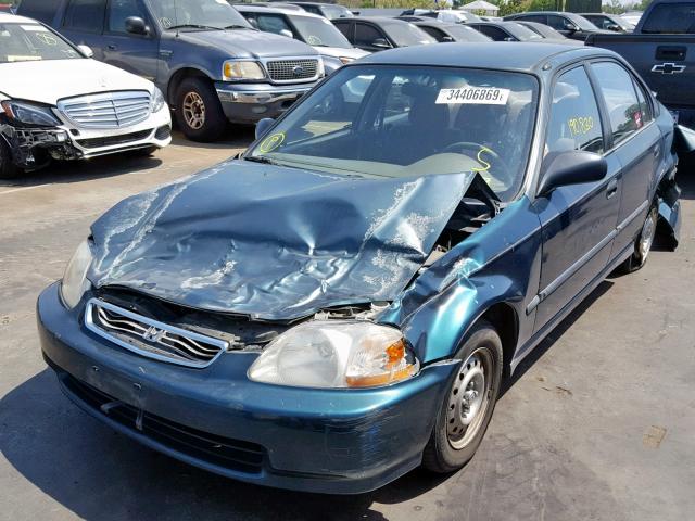 2HGEJ662XTH529293 - 1996 HONDA CIVIC DX GREEN photo 2