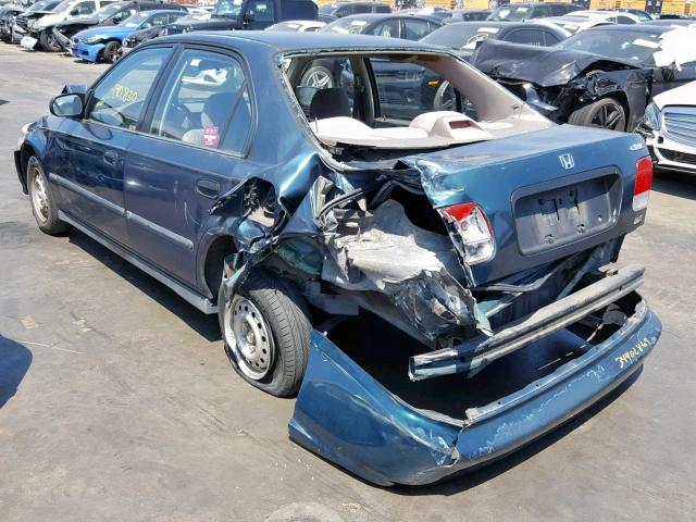 2HGEJ662XTH529293 - 1996 HONDA CIVIC DX GREEN photo 3