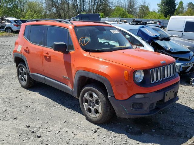 ZACCJBAT0GPE22014 - 2016 JEEP RENEGADE S ORANGE photo 1