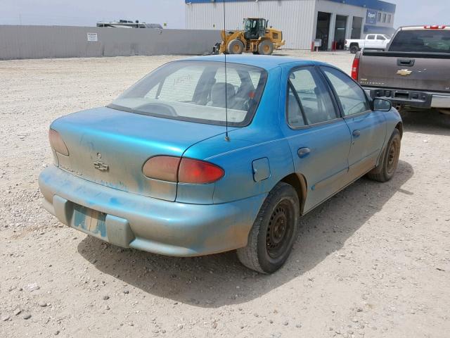 1G1JF5240X7260361 - 1999 CHEVROLET CAVALIER L BLUE photo 4