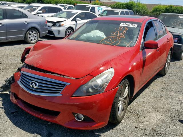 JN1CV6AP7CM623290 - 2012 INFINITI G37 BASE RED photo 2