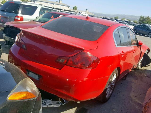 JN1CV6AP7CM623290 - 2012 INFINITI G37 BASE RED photo 4