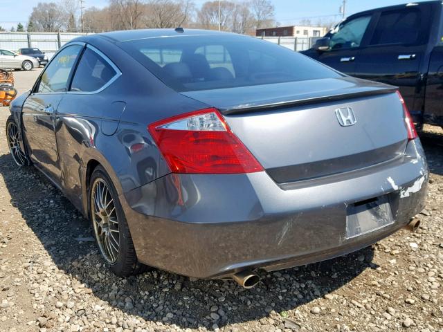 1HGCS22819A004752 - 2009 HONDA ACCORD EXL GRAY photo 3