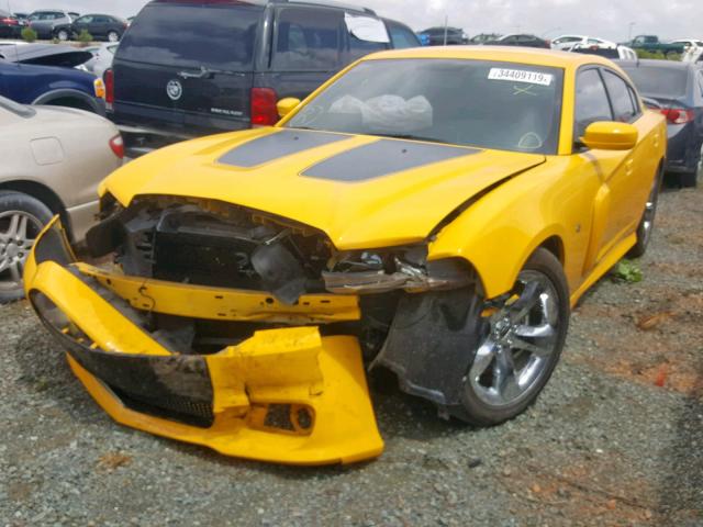 2C3CDXGJ6CH232390 - 2012 DODGE CHARGER SU YELLOW photo 2