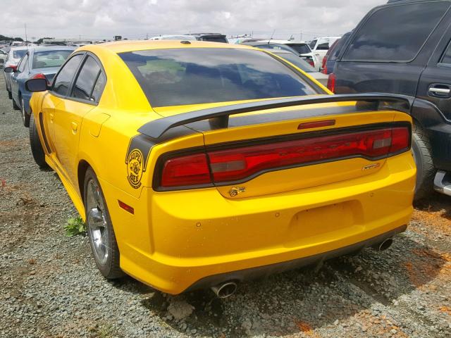 2C3CDXGJ6CH232390 - 2012 DODGE CHARGER SU YELLOW photo 3