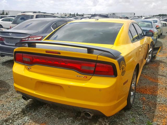 2C3CDXGJ6CH232390 - 2012 DODGE CHARGER SU YELLOW photo 4