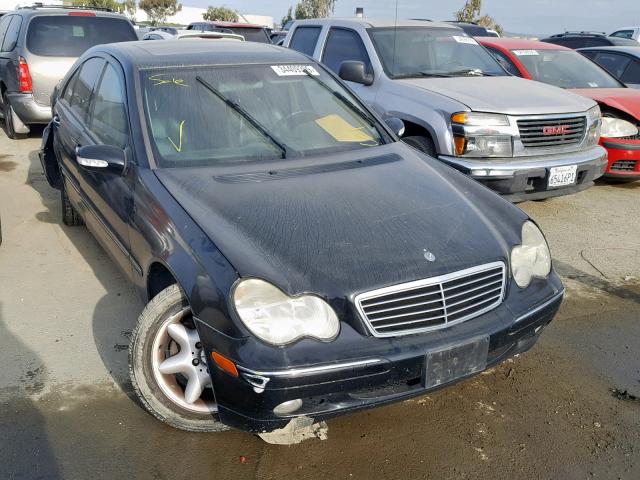 WDBRF61J94F546152 - 2004 MERCEDES-BENZ C 240 BLACK photo 1