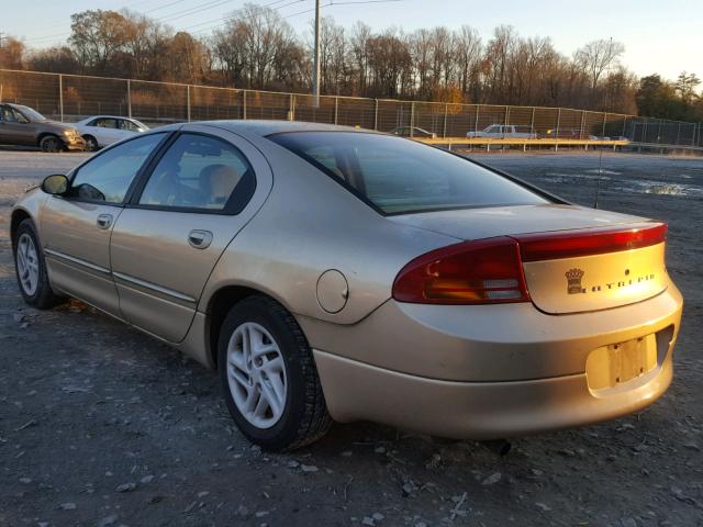 2B3HD46R2XH538615 - 1999 DODGE INTREPID GOLD photo 3