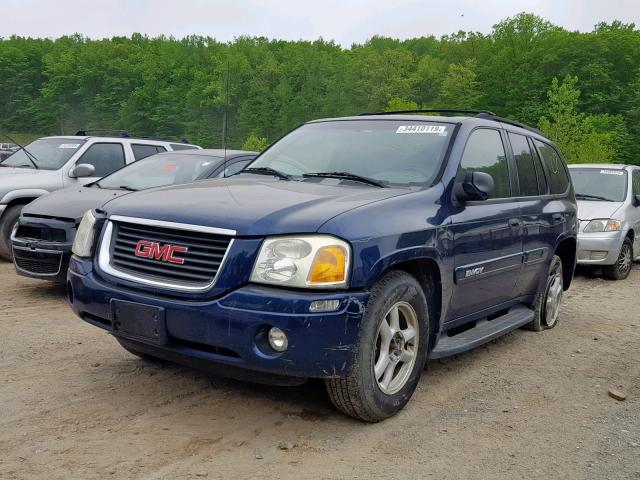 1GKDT13S442181405 - 2004 GMC ENVOY BLUE photo 2