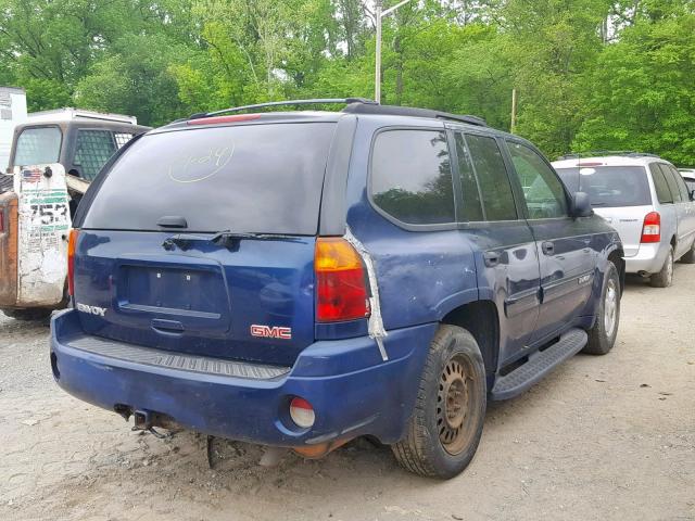 1GKDT13S442181405 - 2004 GMC ENVOY BLUE photo 4