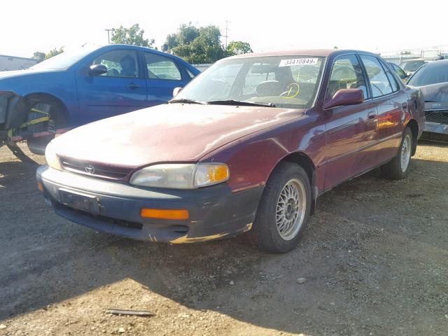 4T1BG12KXTU788917 - 1996 TOYOTA CAMRY DX BURGUNDY photo 2